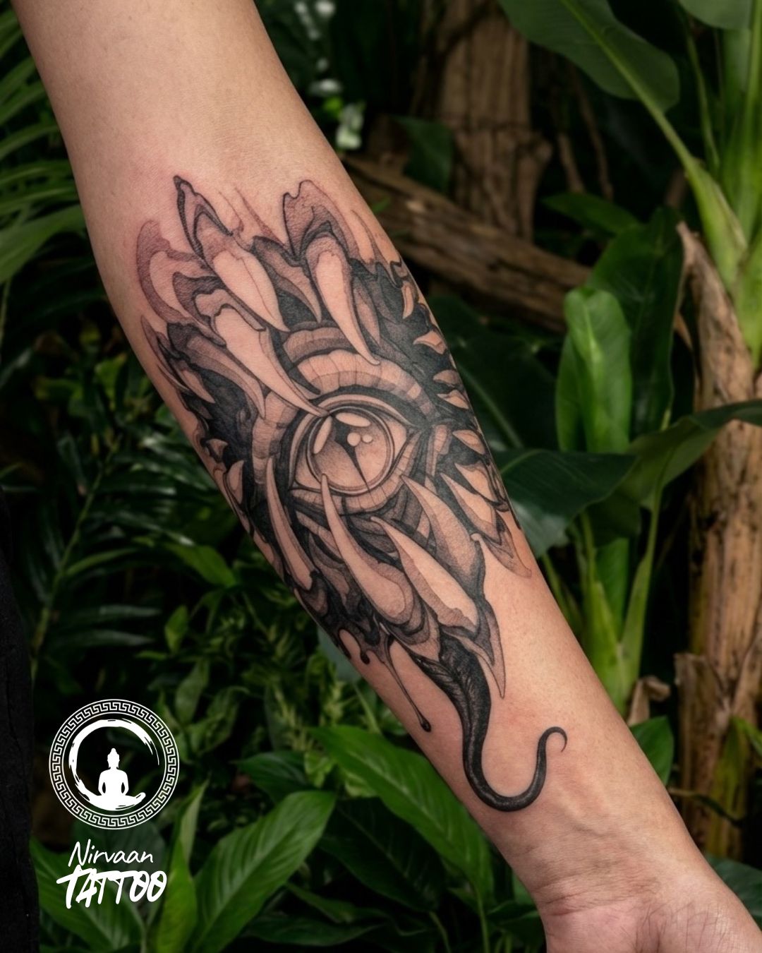 Gothic forearm tattoo